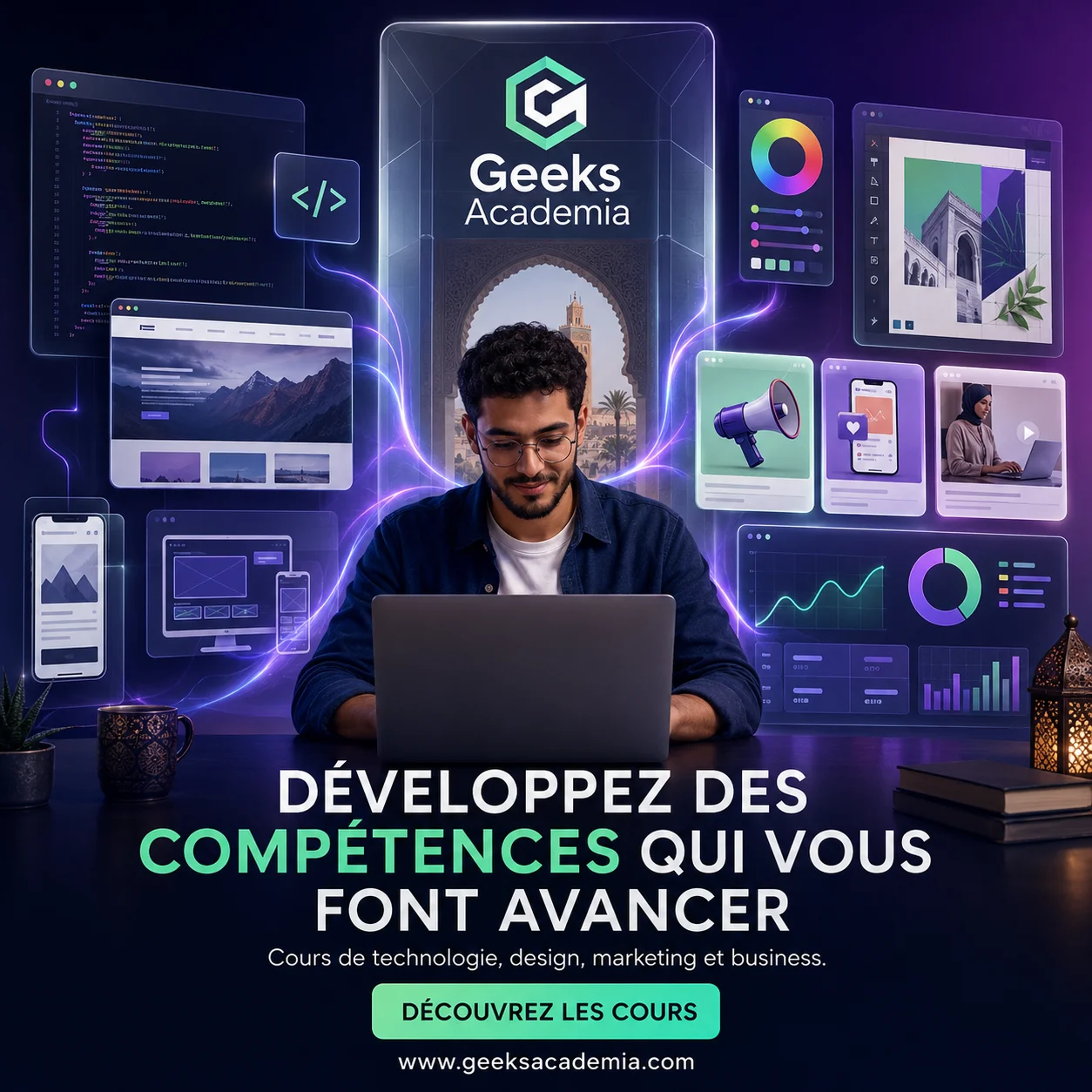 Geeks Academia social creative 03